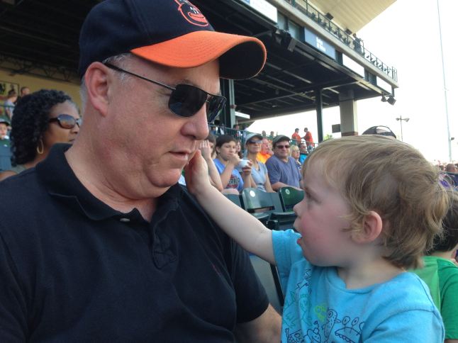 Jack and one of his grandsons at a recent Grasshoppers game.